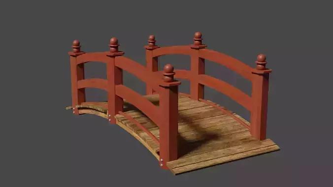 Japanese wood bridge
