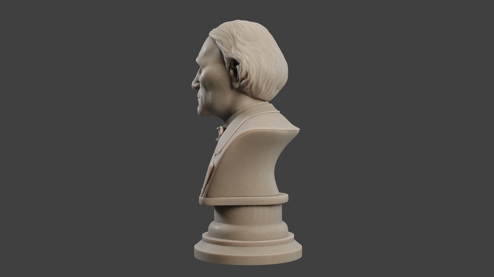 Jean Eugene Robert Houdin Bust 3D print model_4