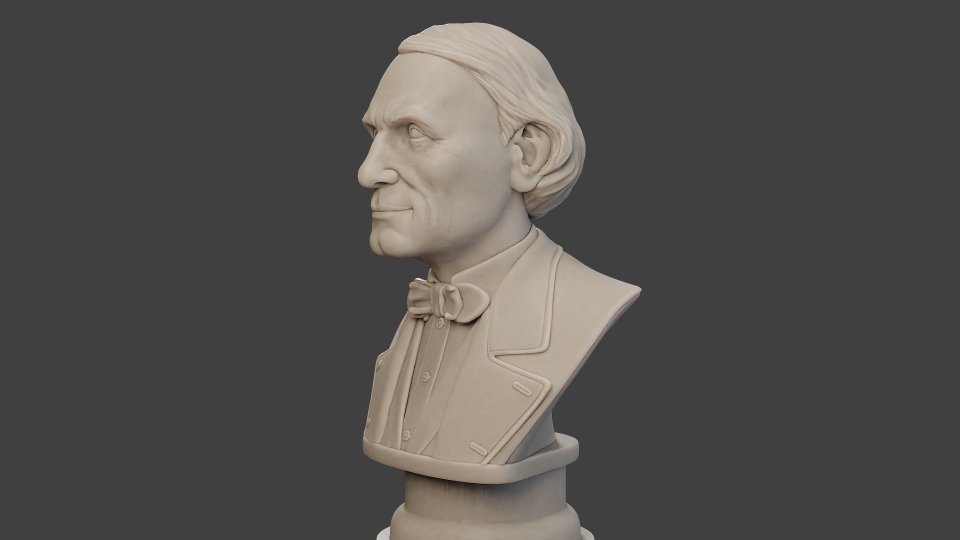 Jean Eugene Robert Houdin Bust 3D print model_18