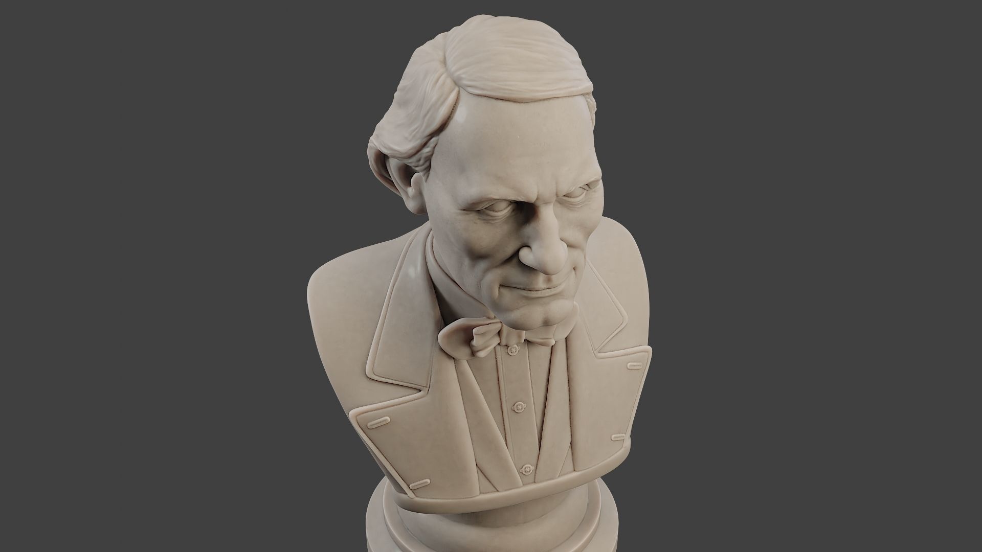 Jean Eugene Robert Houdin Bust 3D print model_19