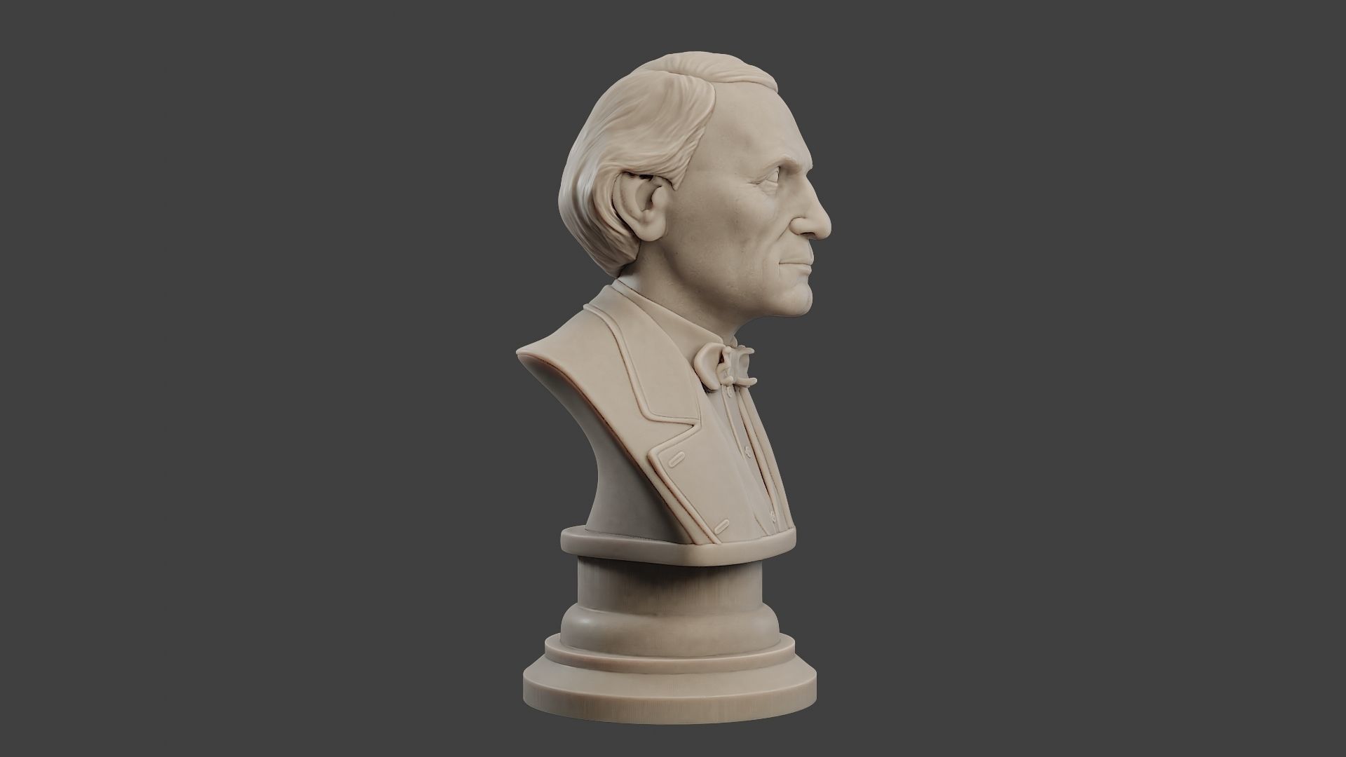 Jean Eugene Robert Houdin Bust 3D print model_9