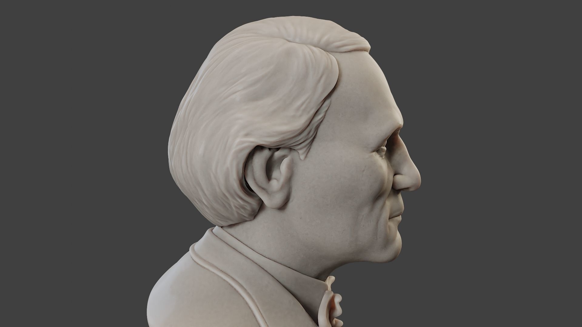 Jean Eugene Robert Houdin Bust 3D print model_20
