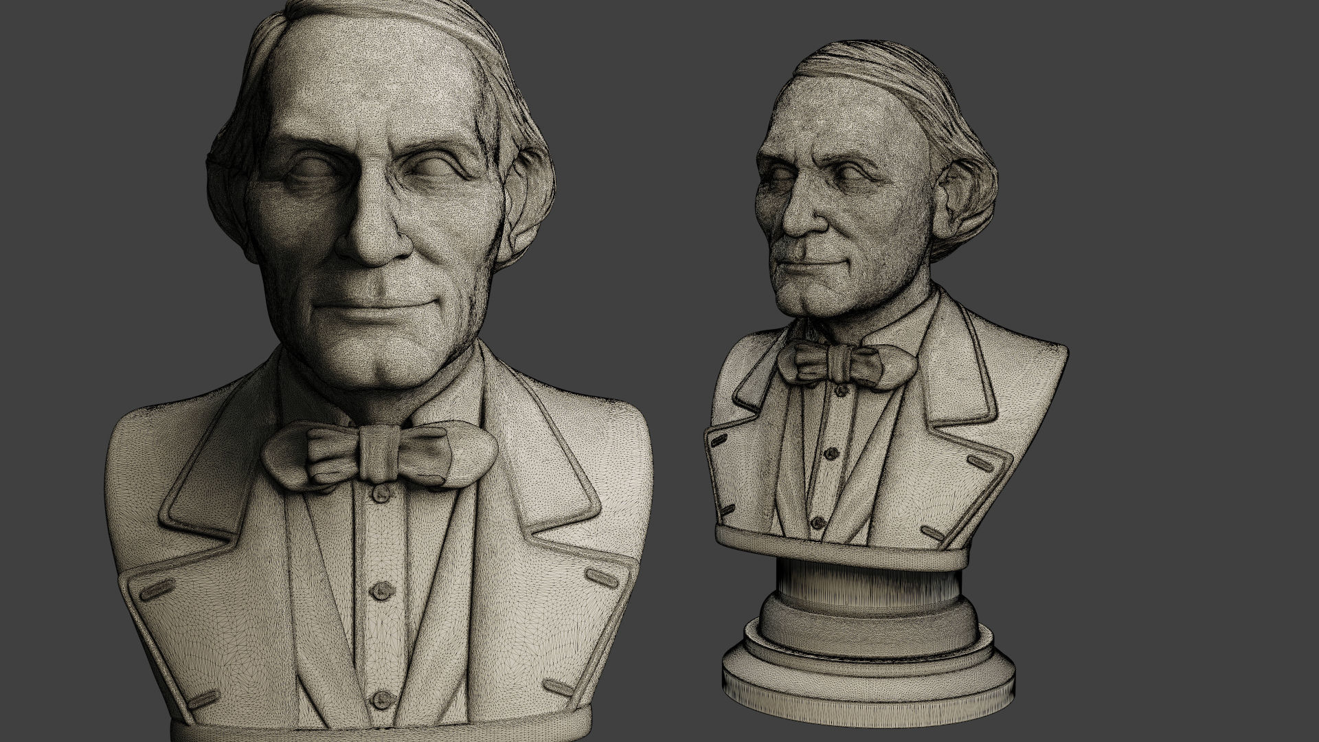 Jean Eugene Robert Houdin Bust 3D print model_12