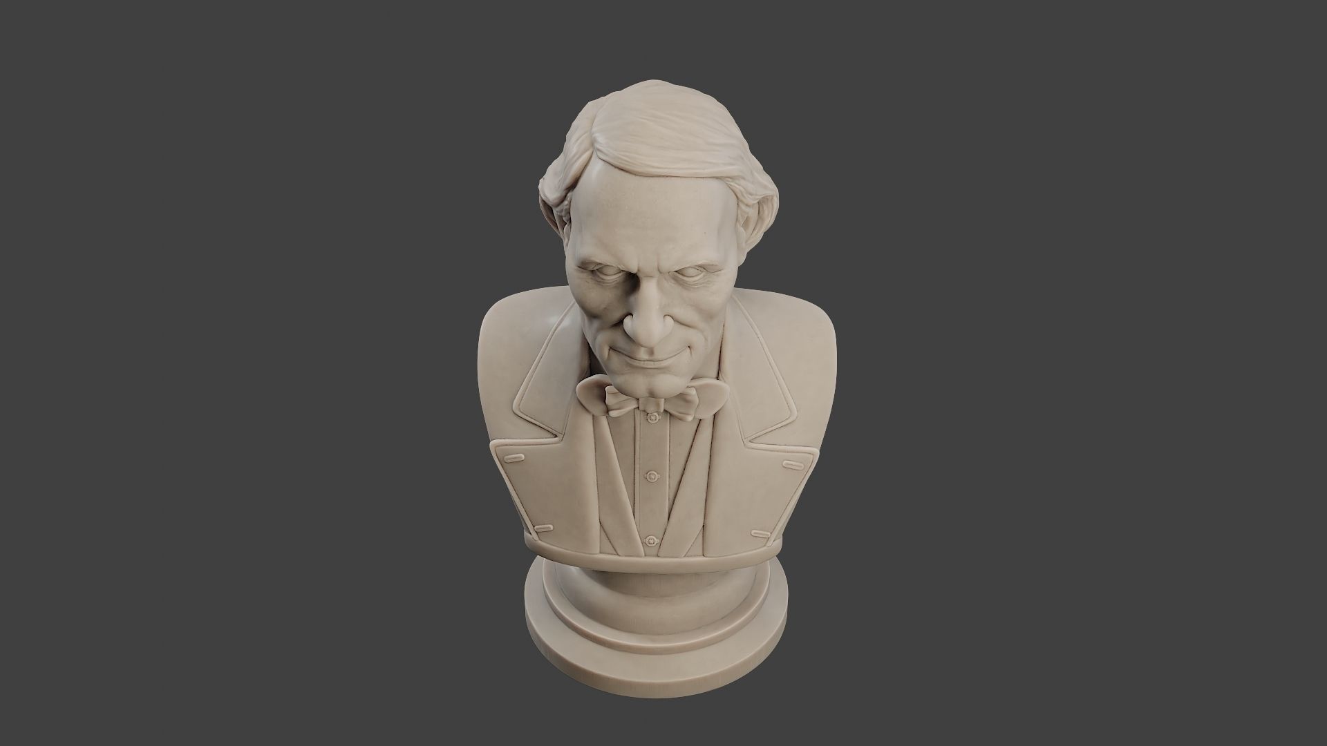 Jean Eugene Robert Houdin Bust 3D print model_14