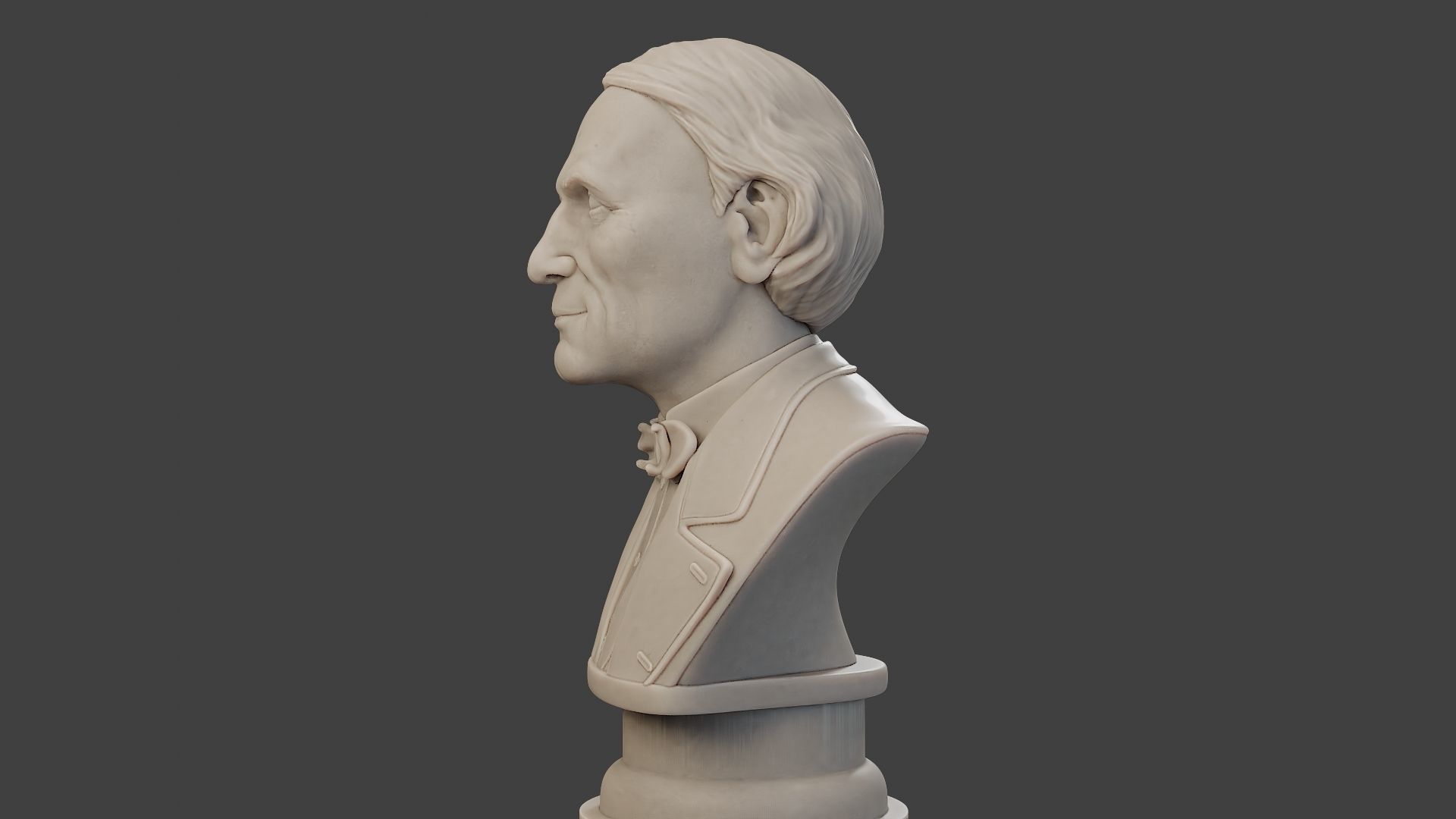 Jean Eugene Robert Houdin Bust 3D print model_17