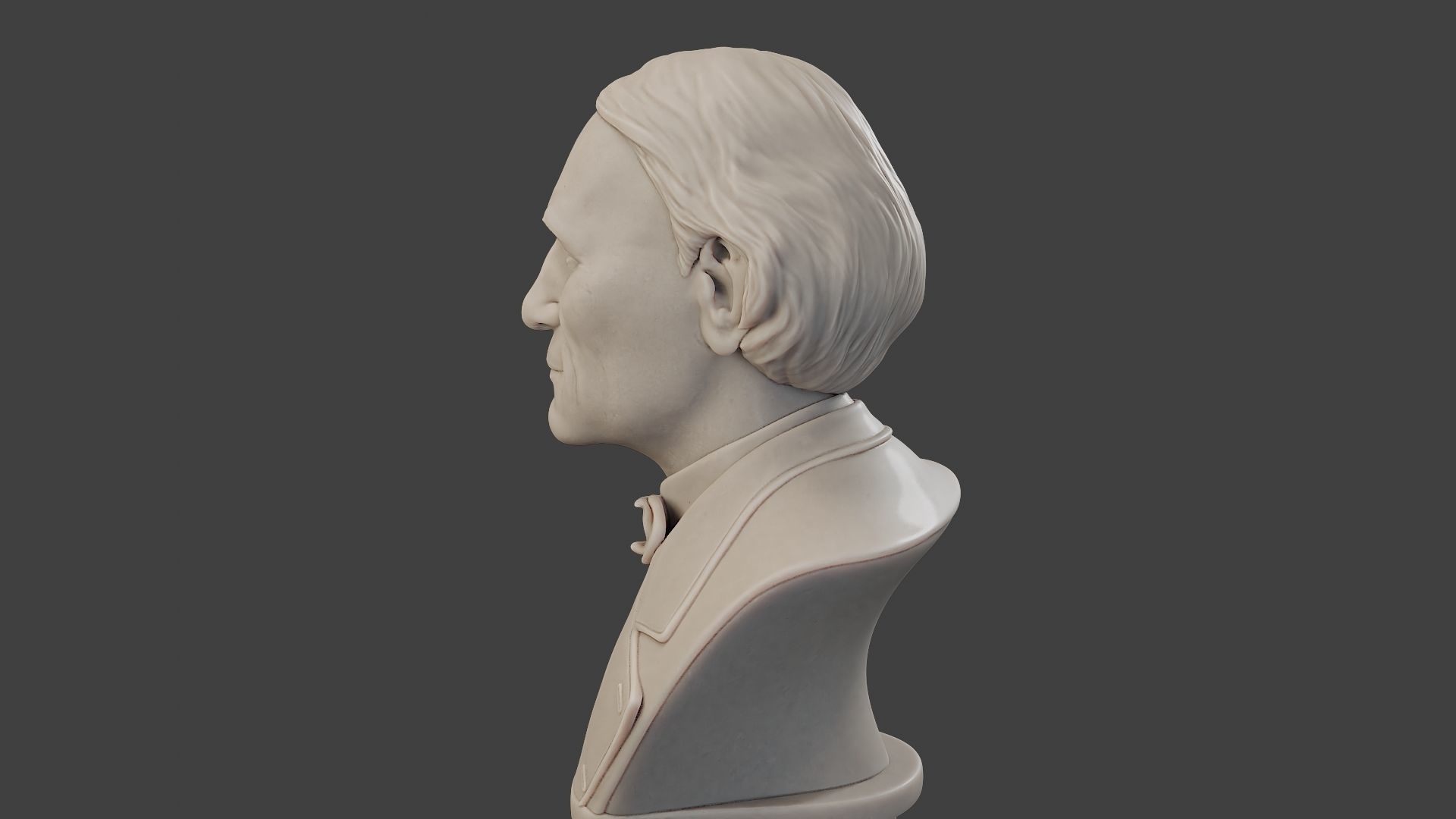 Jean Eugene Robert Houdin Bust 3D print model_26