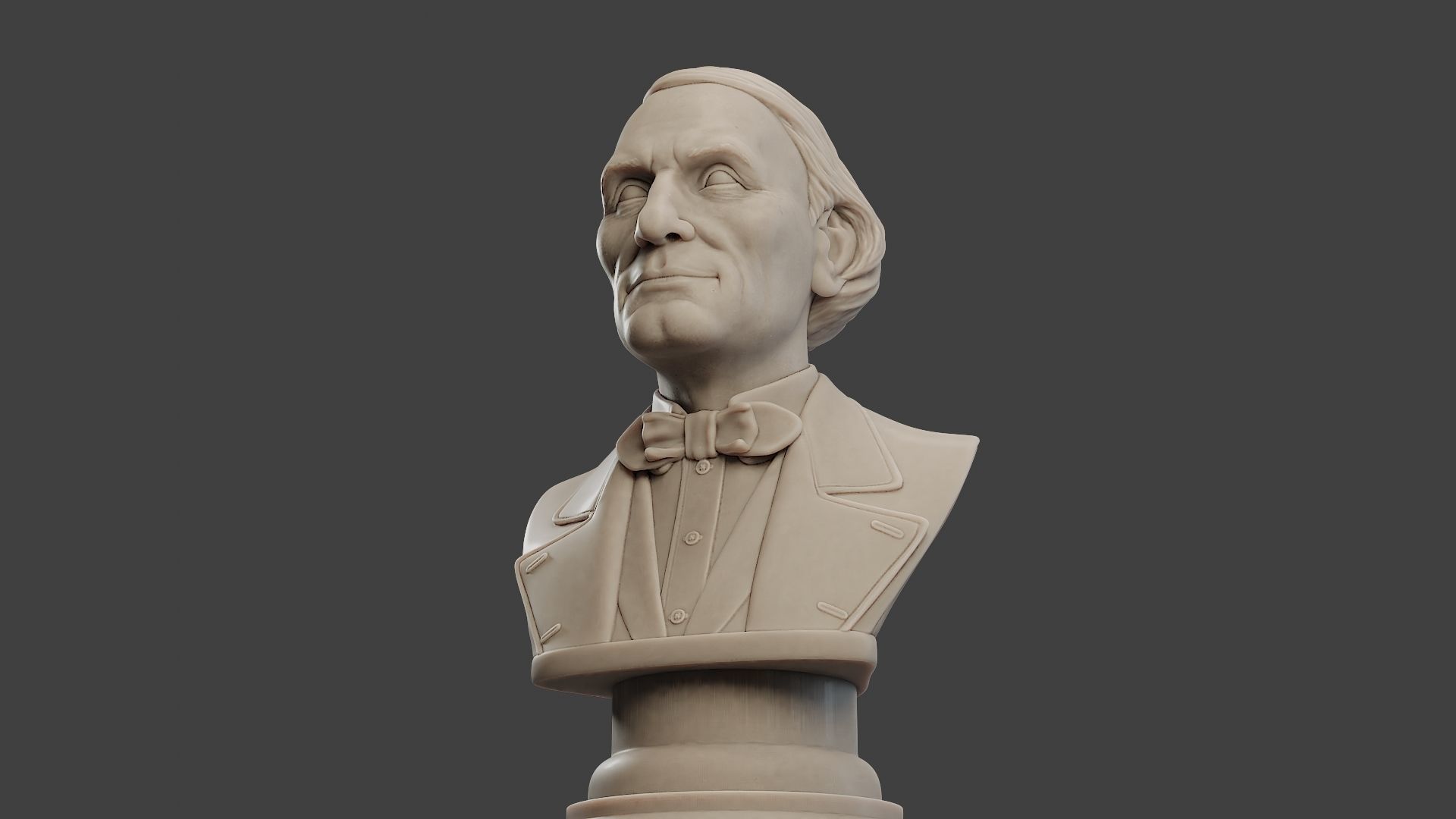 Jean Eugene Robert Houdin Bust 3D print model_27