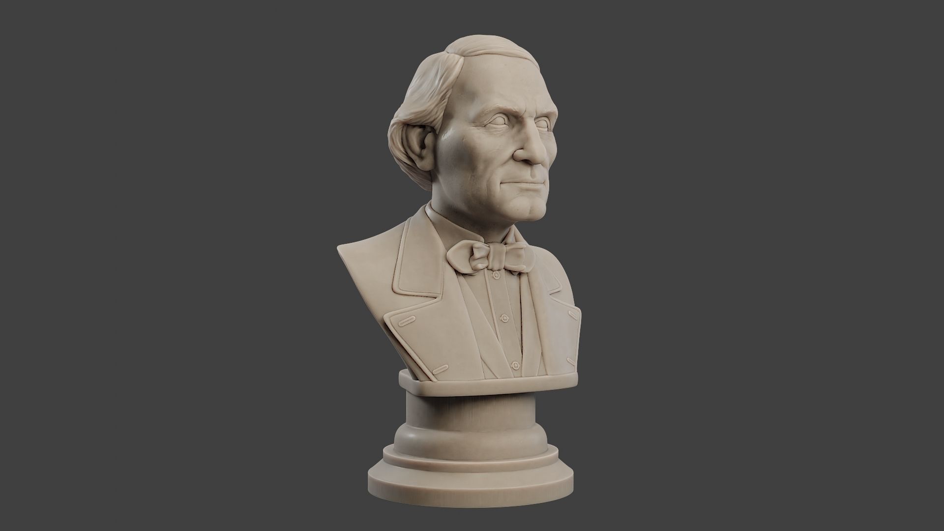 Jean Eugene Robert Houdin Bust 3D print model_10
