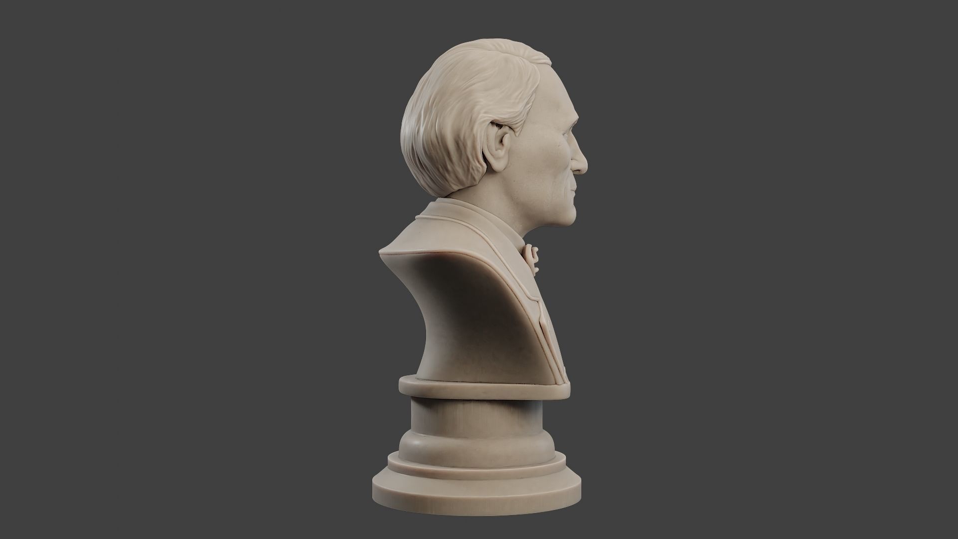 Jean Eugene Robert Houdin Bust 3D print model_8