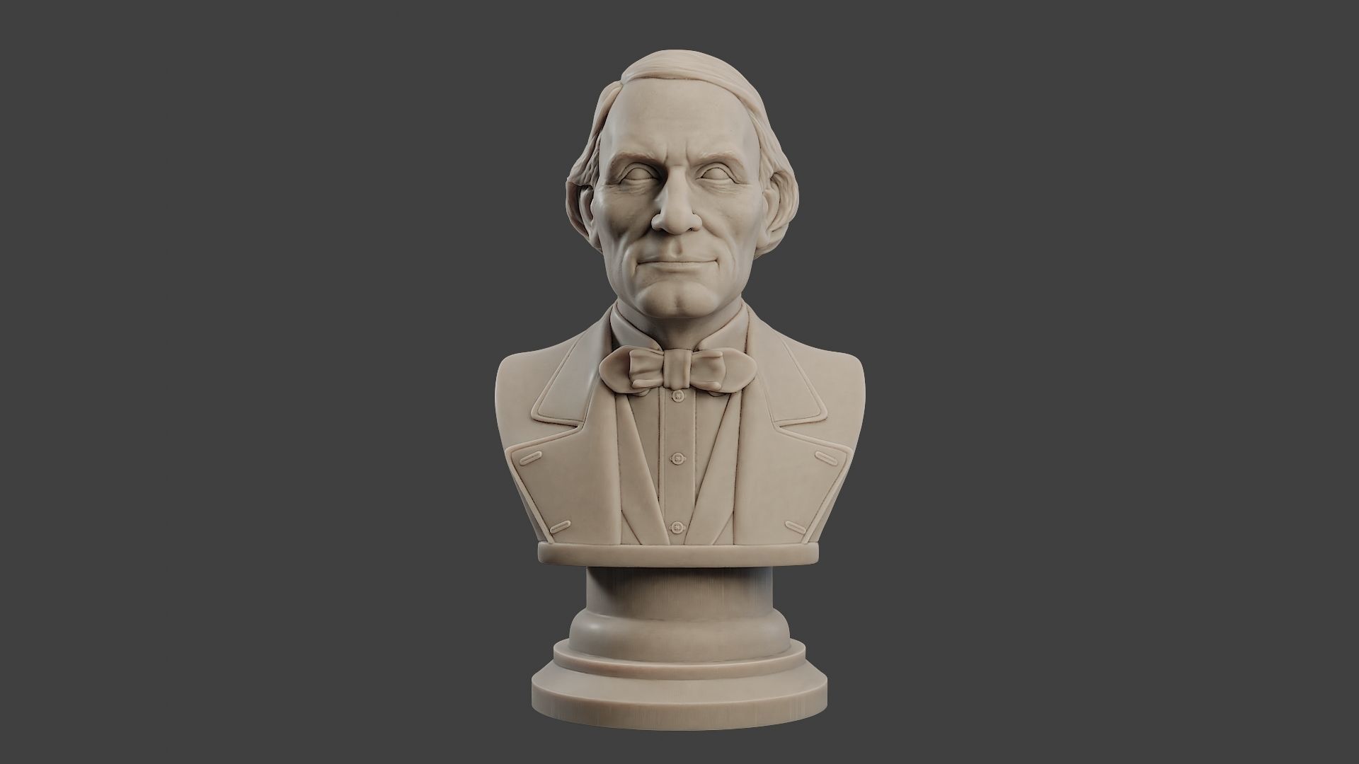 Jean Eugene Robert Houdin Bust 3D print model_11
