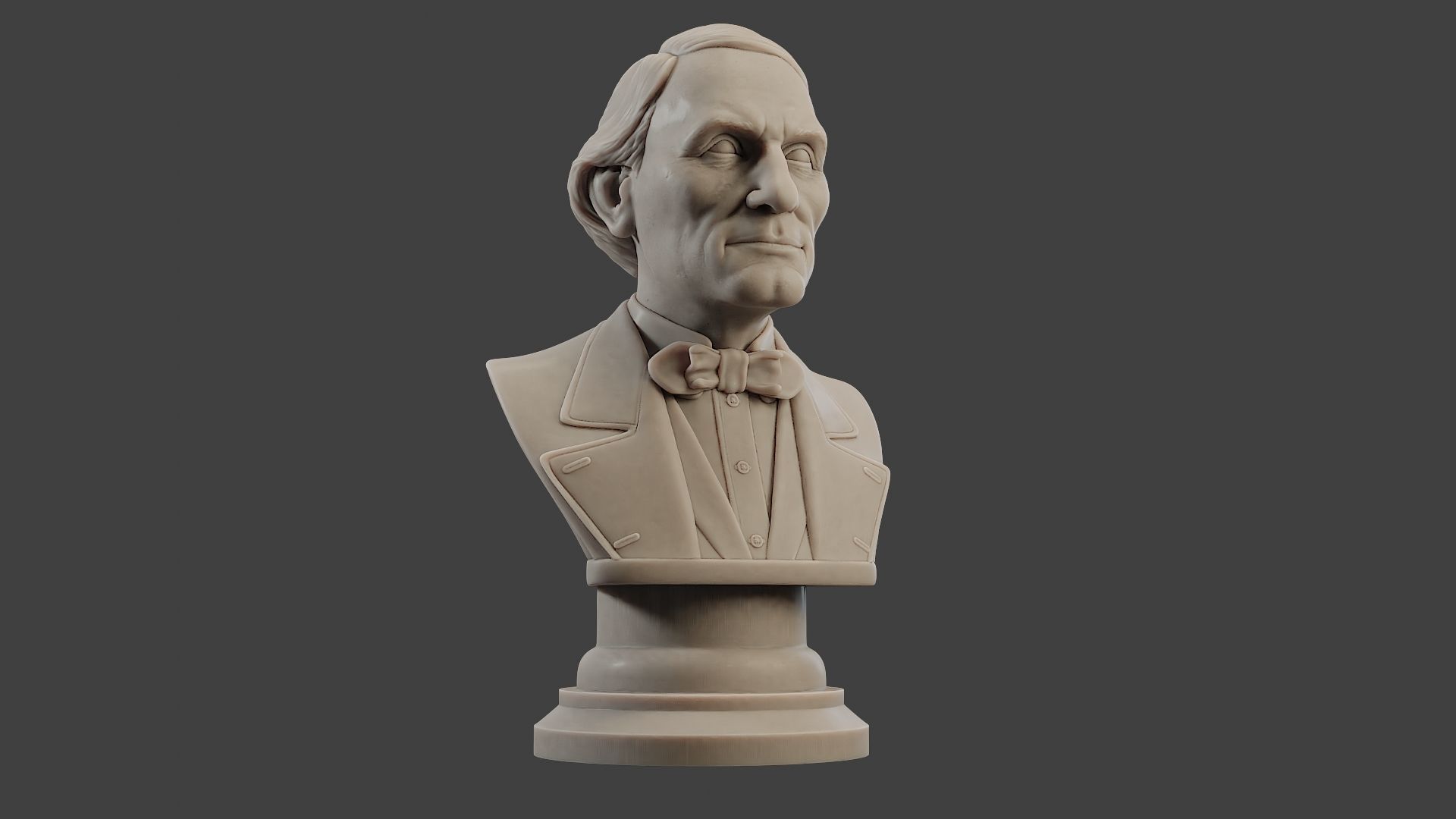 Jean Eugene Robert Houdin Bust 3D print model_13