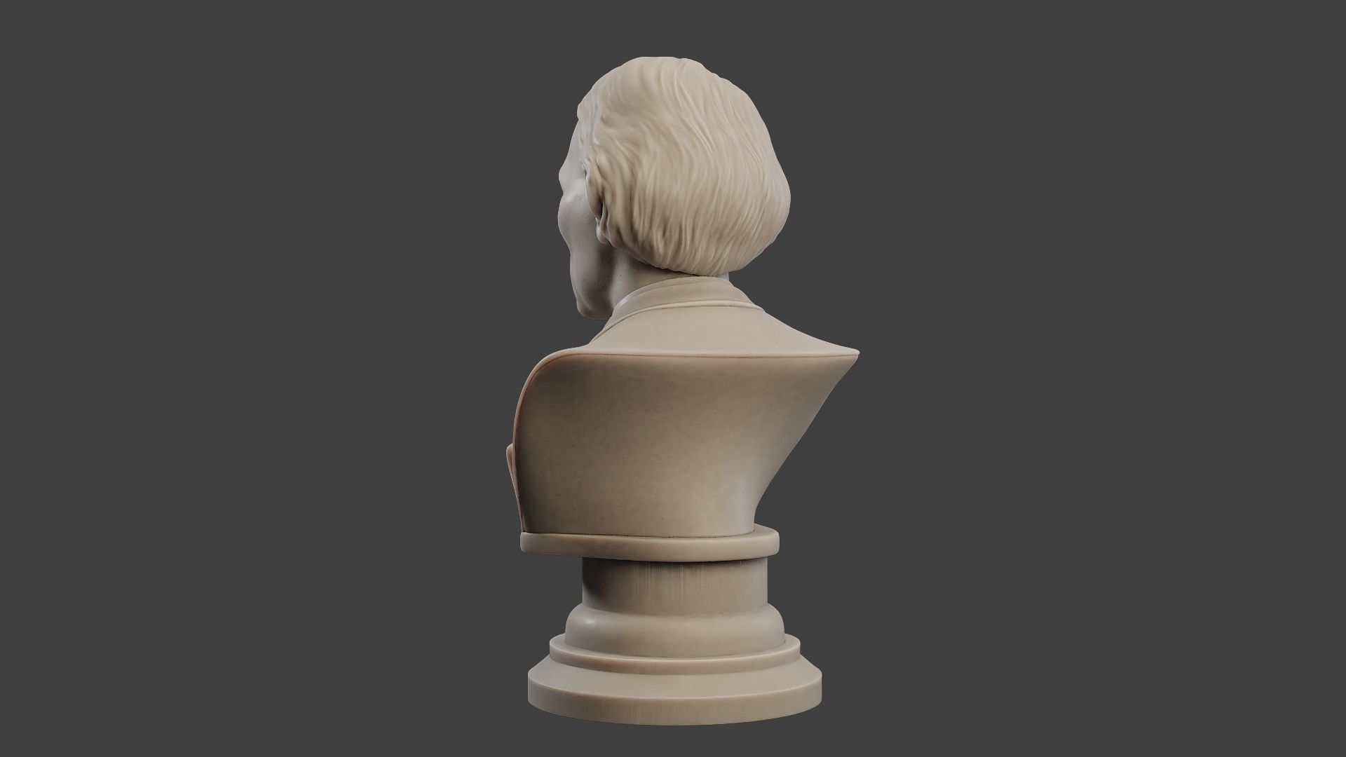 Jean Eugene Robert Houdin Bust 3D print model_5