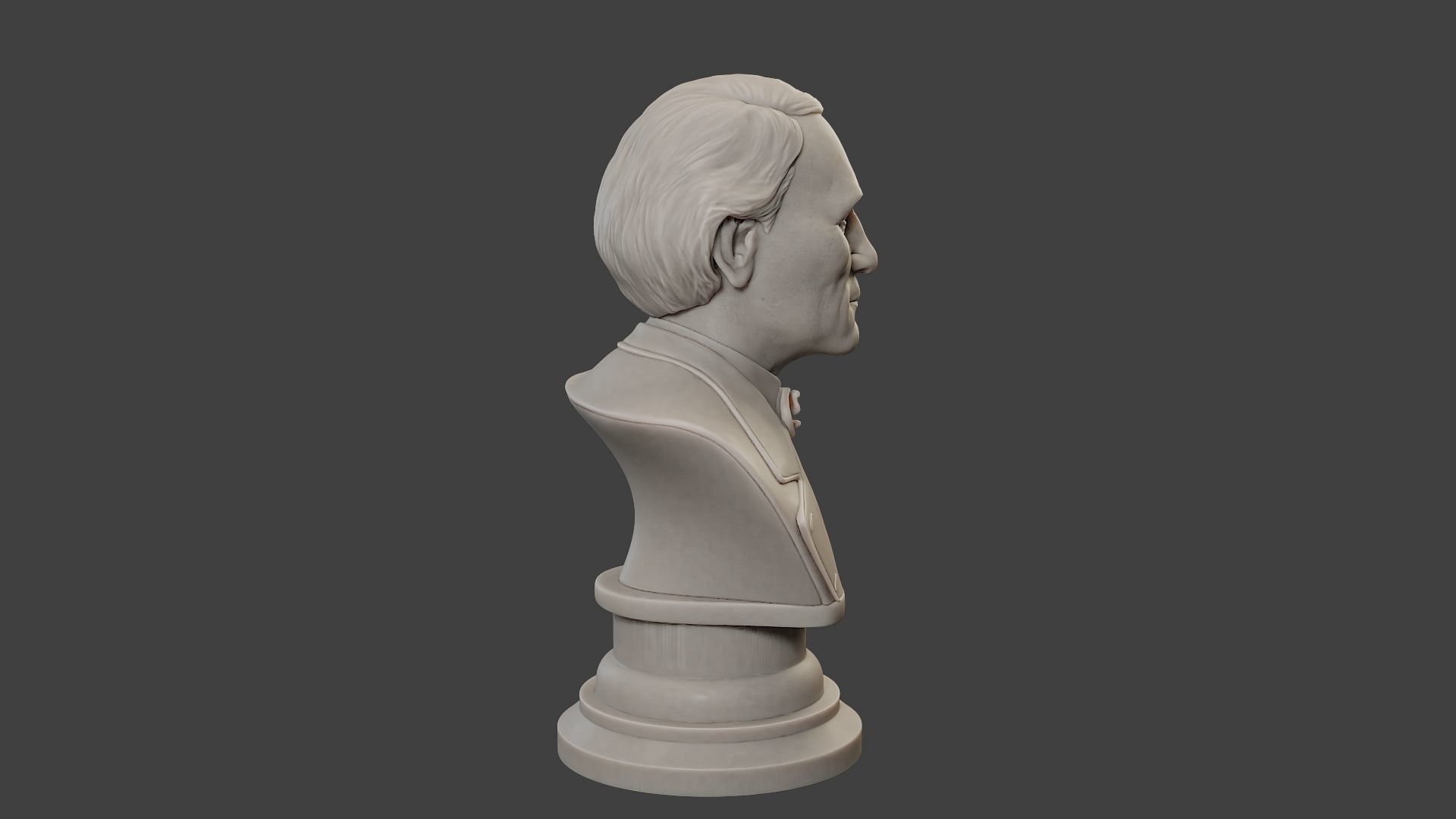 Jean Eugene Robert Houdin Bust 3D print model_31