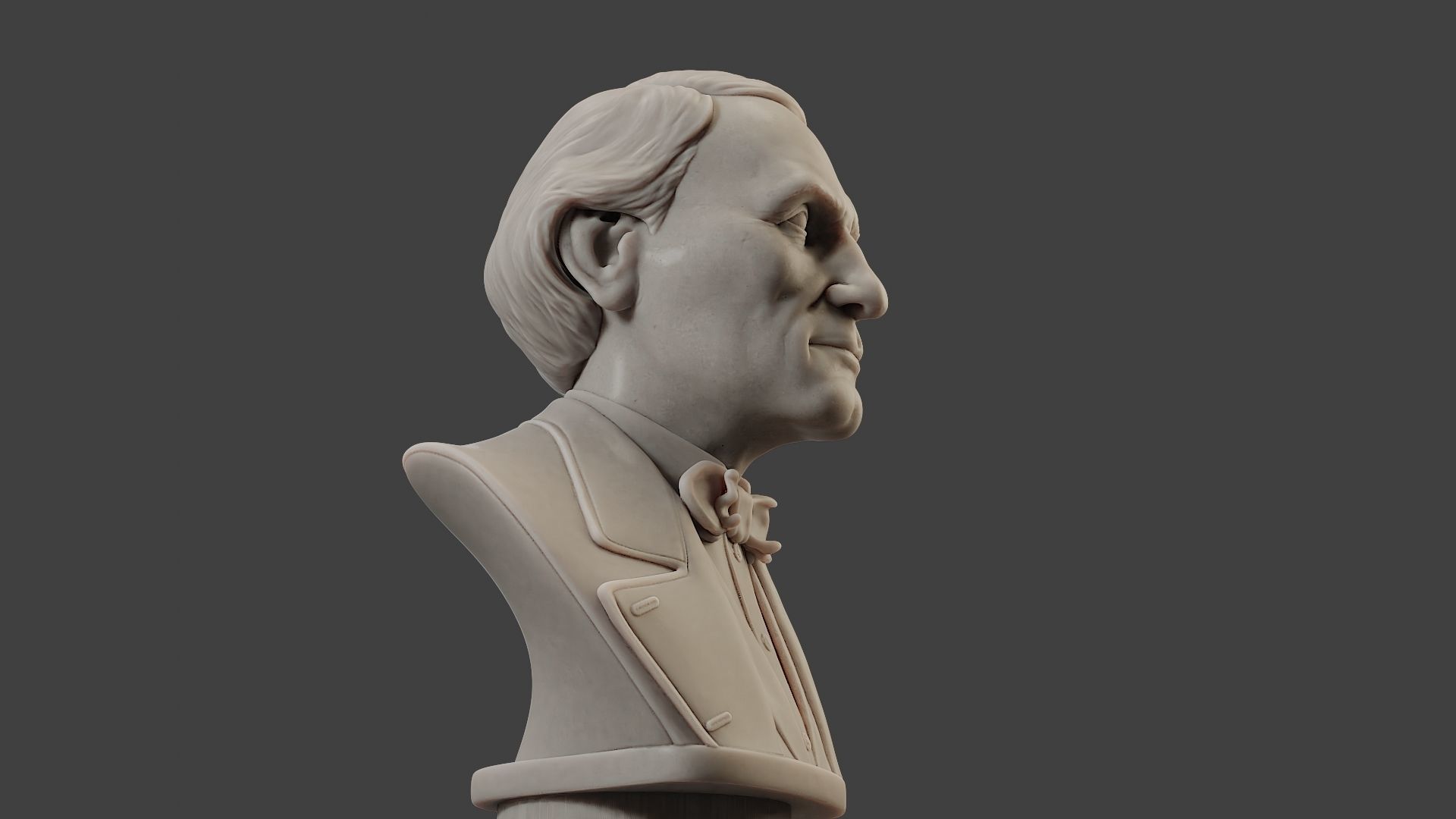 Jean Eugene Robert Houdin Bust 3D print model_29