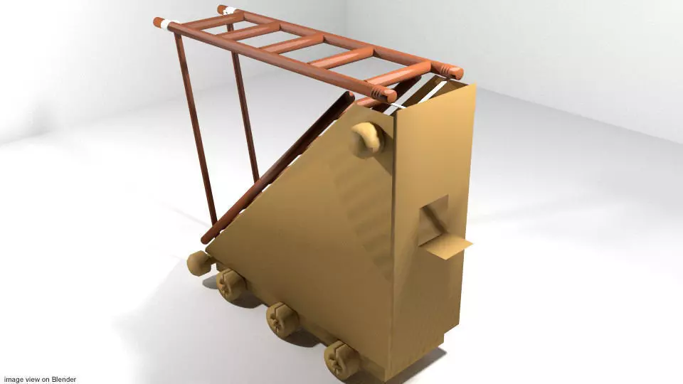 Medieval War Machine - Siege Ladder 3D model