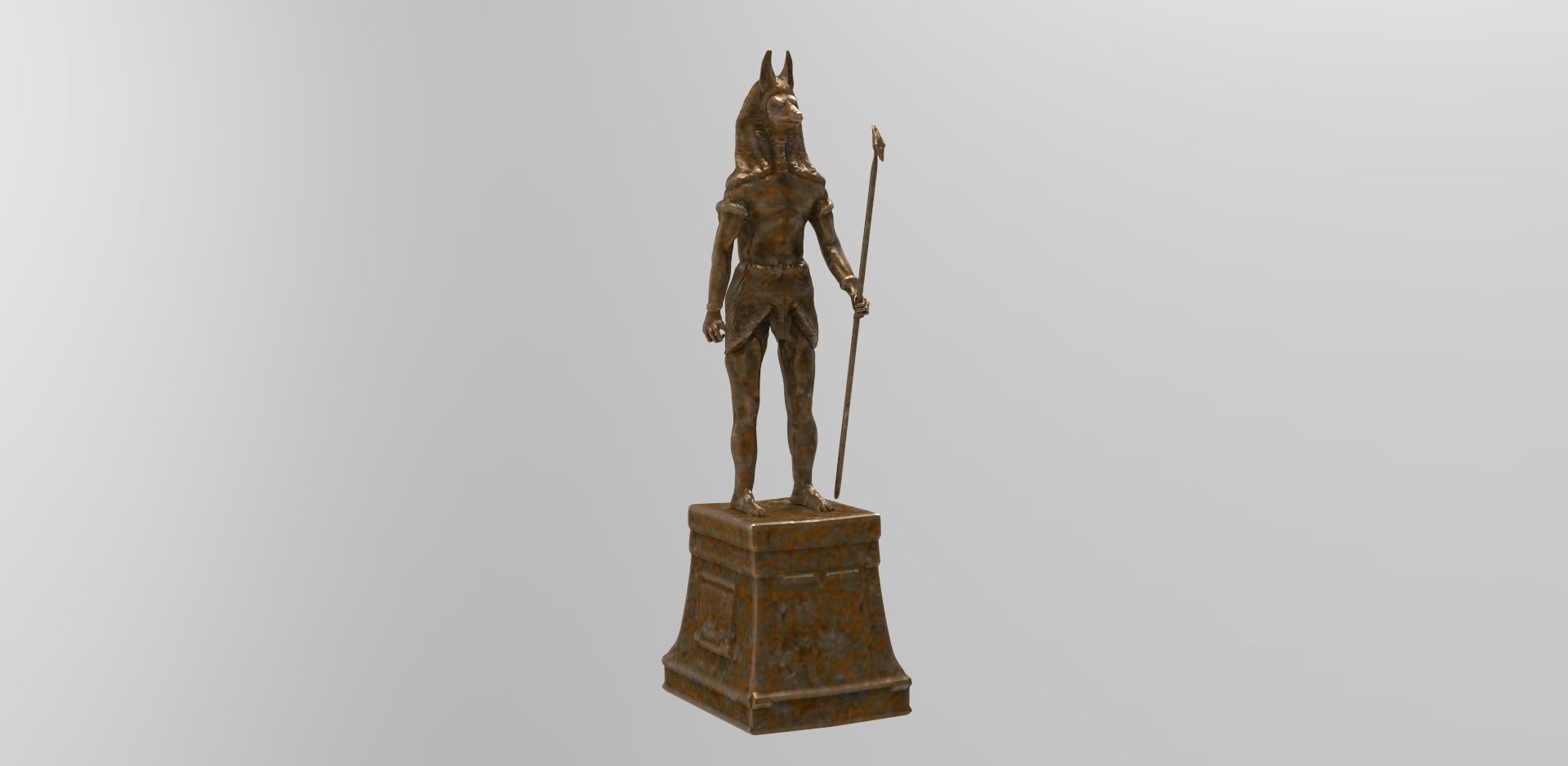 Anubis Statue 3D model_2