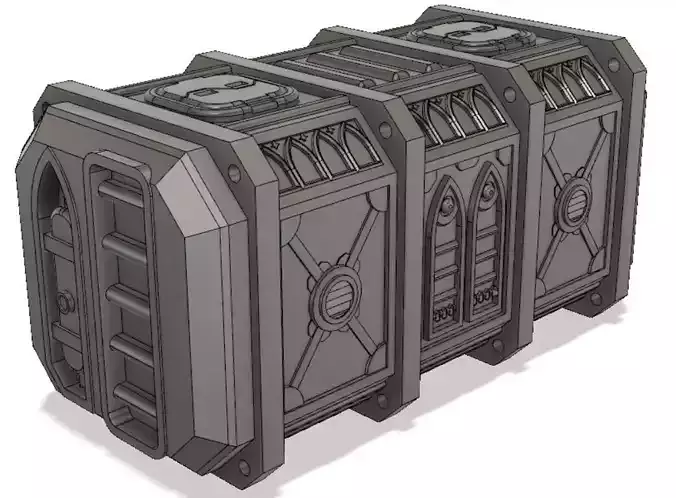 Sci-Fi Armoured Containers 3D print model