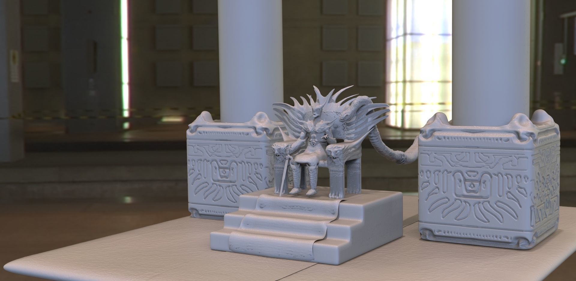 Alien Throne 3D model_1