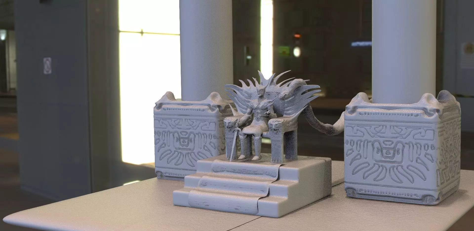 Alien Throne 3D model_0