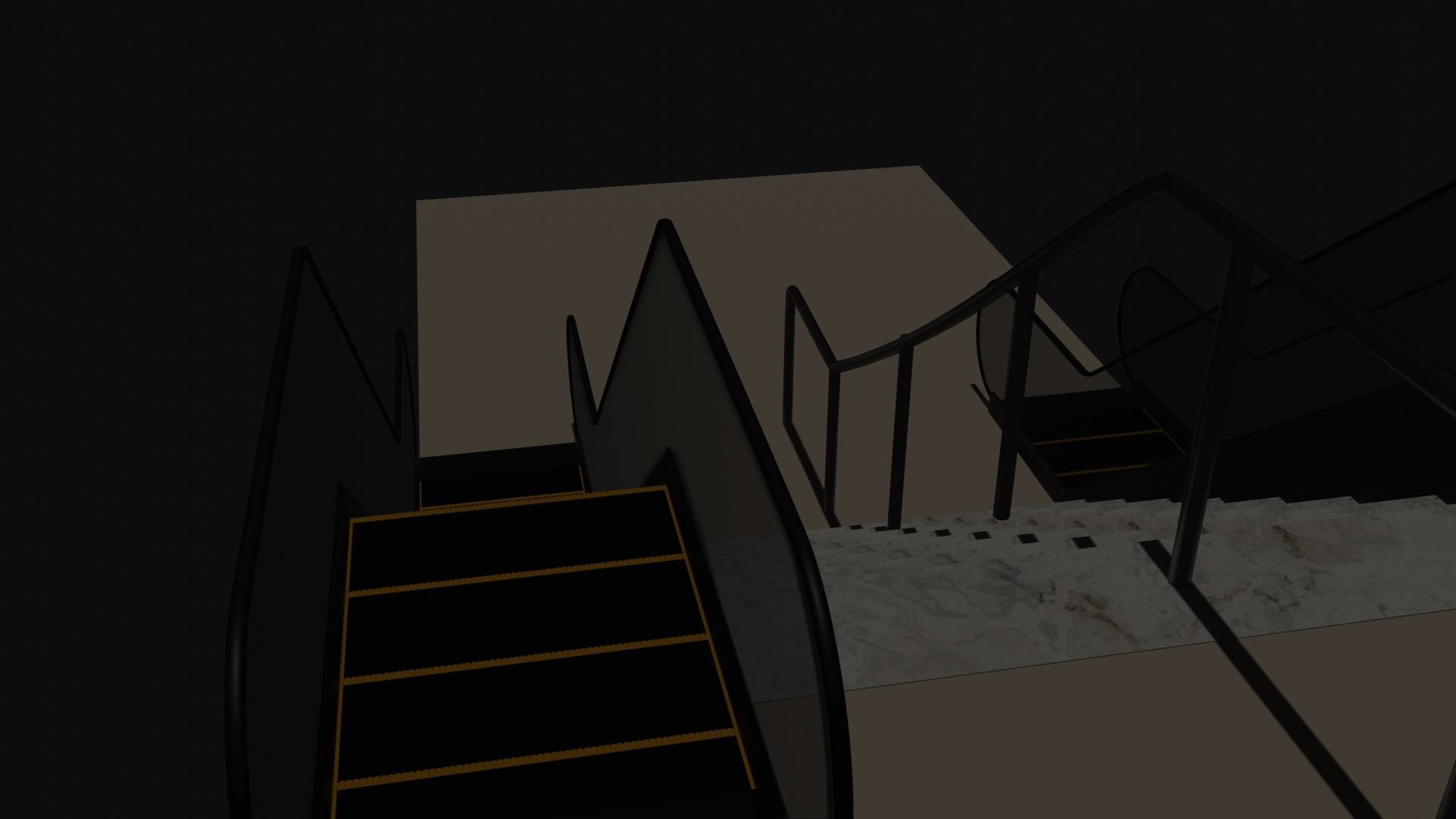 Escalator stairs Free 3D model_1