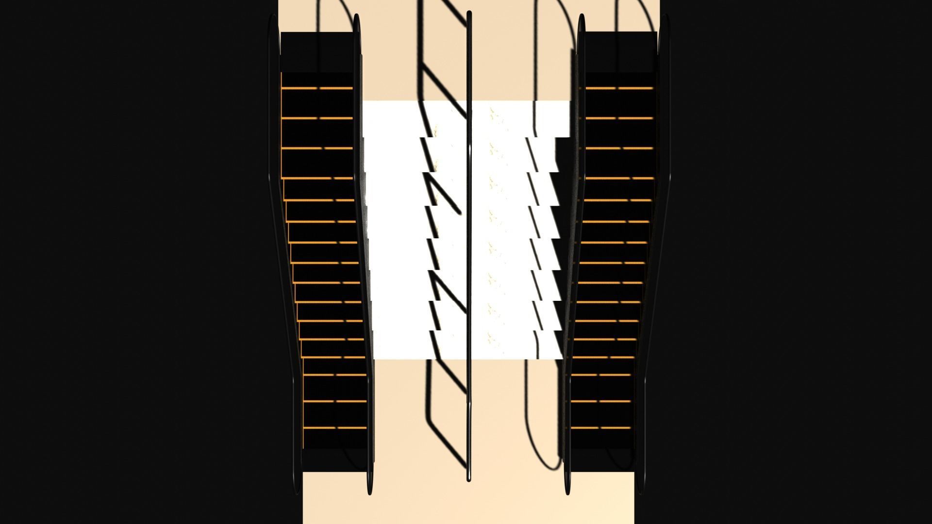 Escalator stairs Free 3D model_4