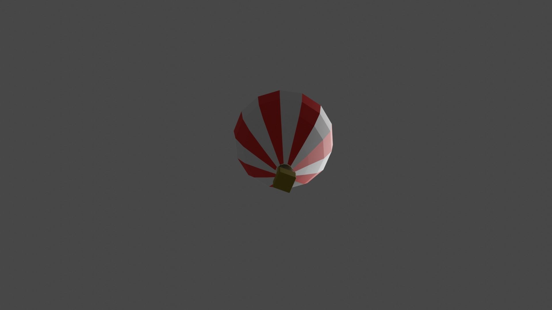 Flying balloon Low-poly 3D model_3