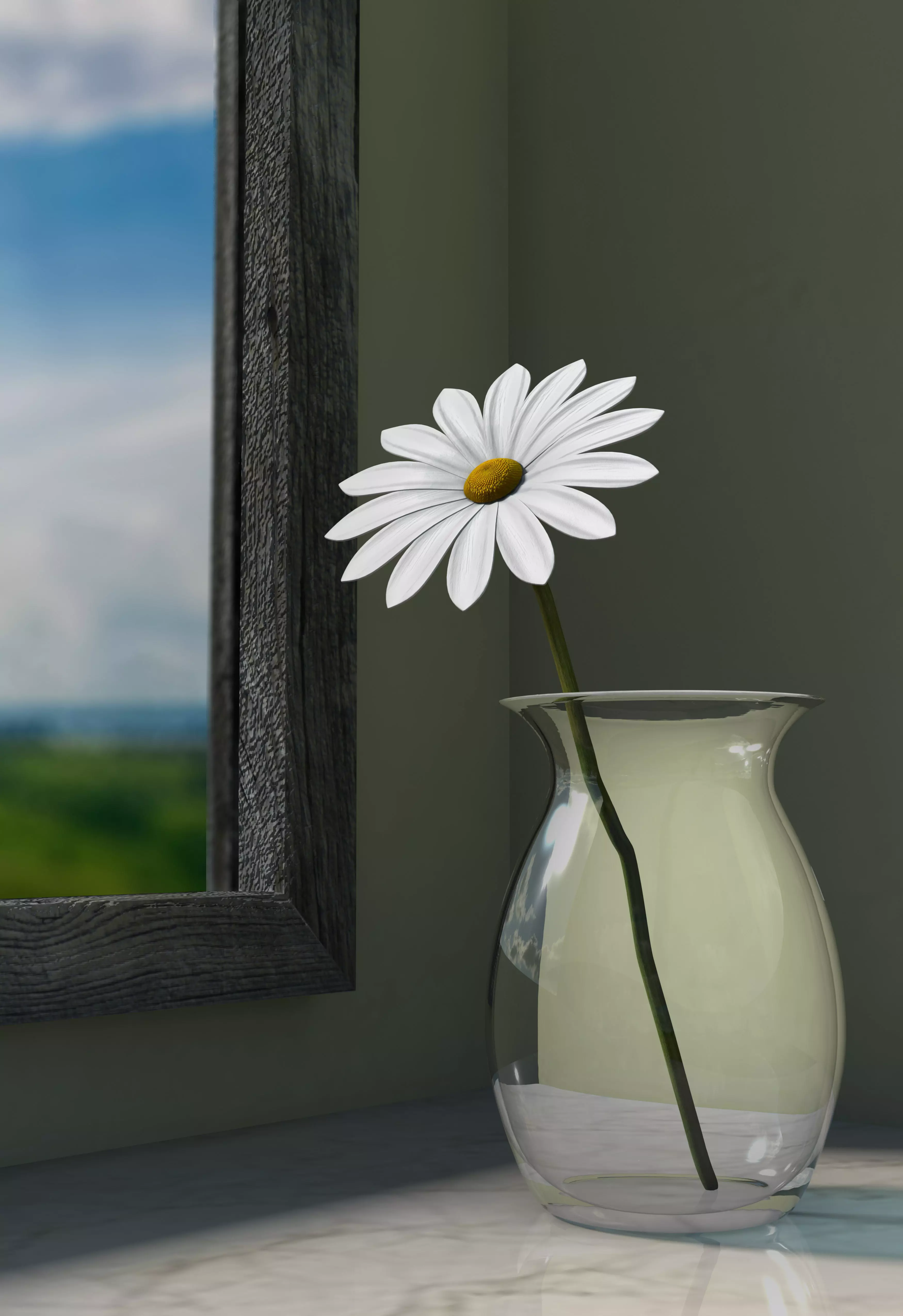 Flower Still Life 3D model_0