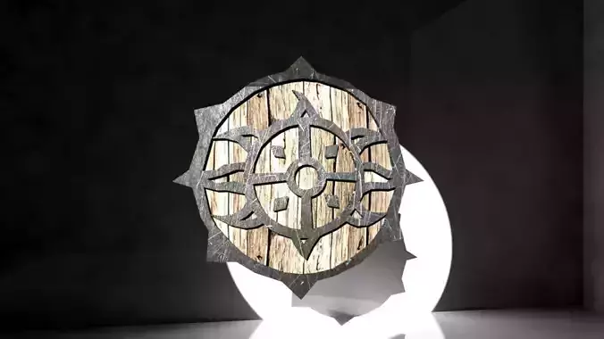 Medieval shield Low-poly 3D model