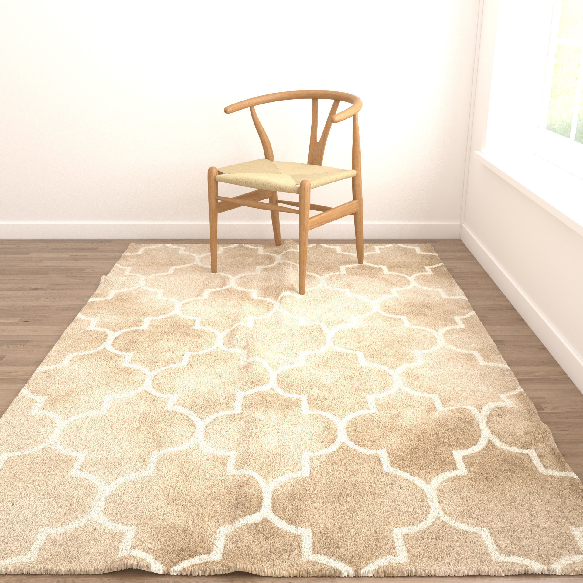 Rugs No 129 Low-poly 3D model_3