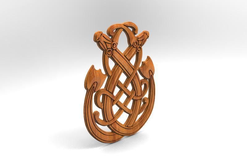 Celtic dragon CNC 2 3D print model_5