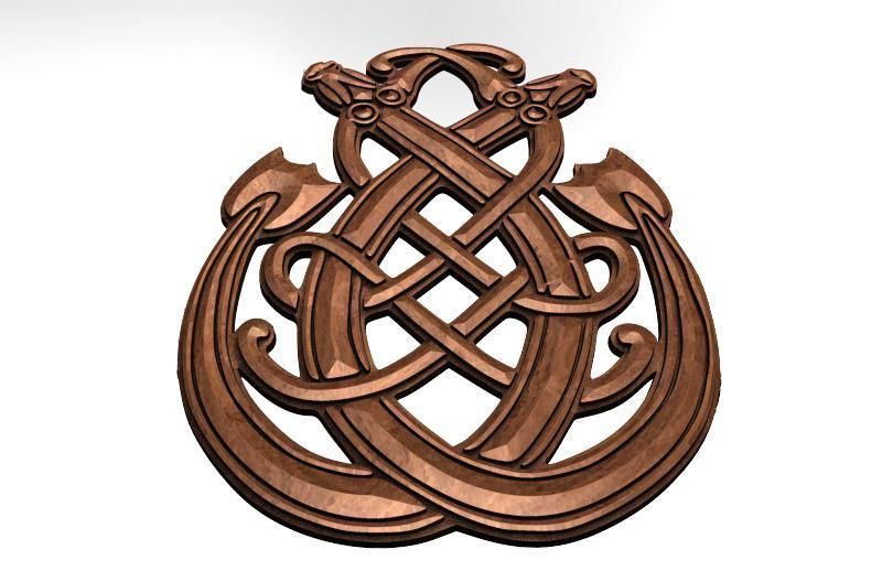 Celtic dragon CNC 2 3D print model_3