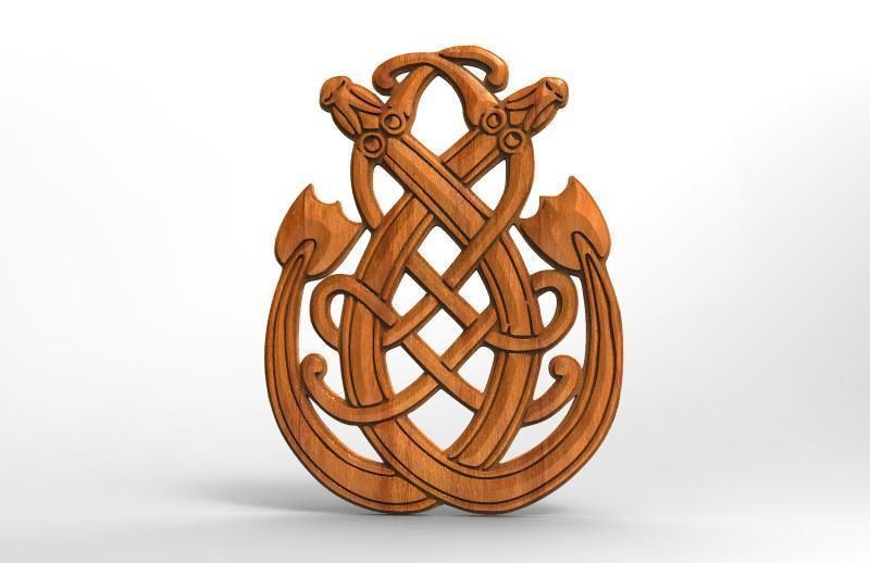 Celtic dragon CNC 2 3D print model_4