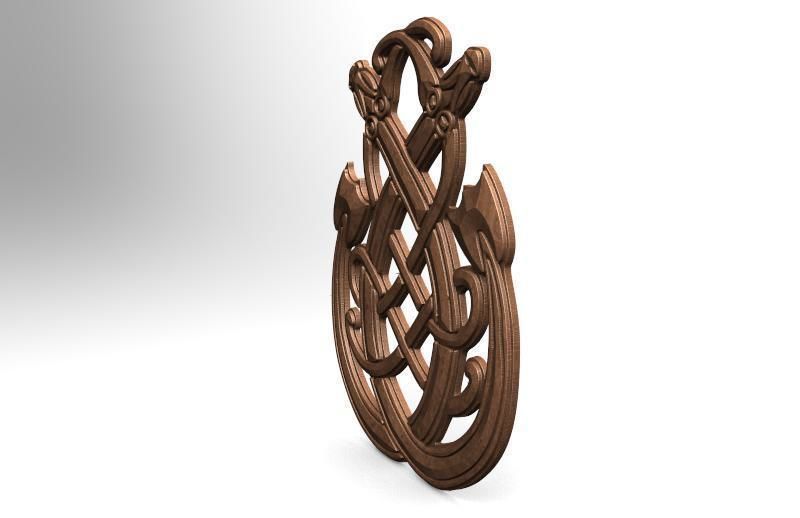 Celtic dragon CNC 2 3D print model_2