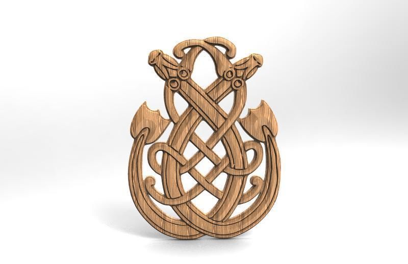 Celtic dragon CNC 2 3D print model_6