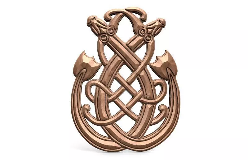 Celtic dragon CNC 2 3D print model_0