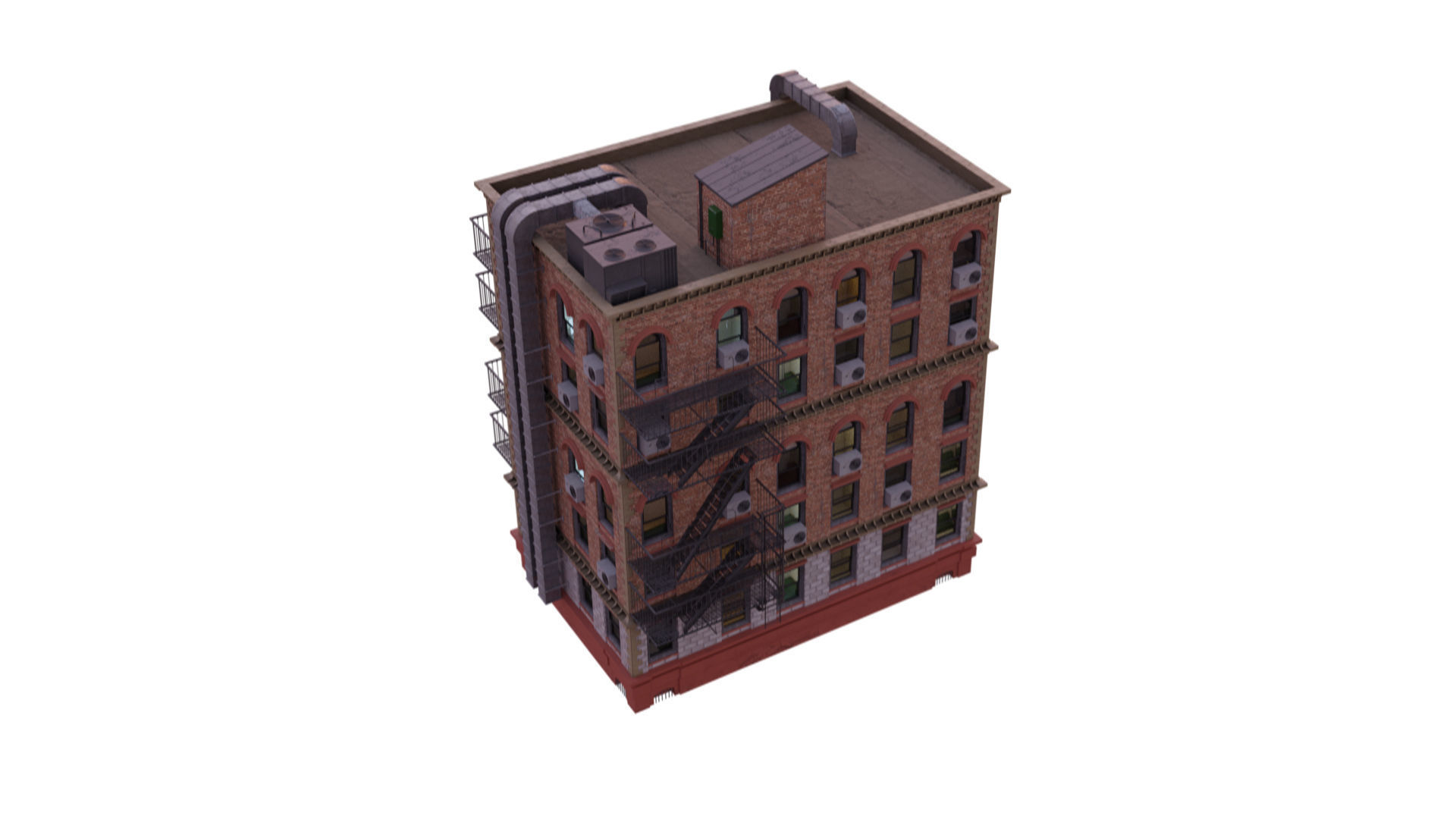 Brooklyn Inspired Building 3D model_1