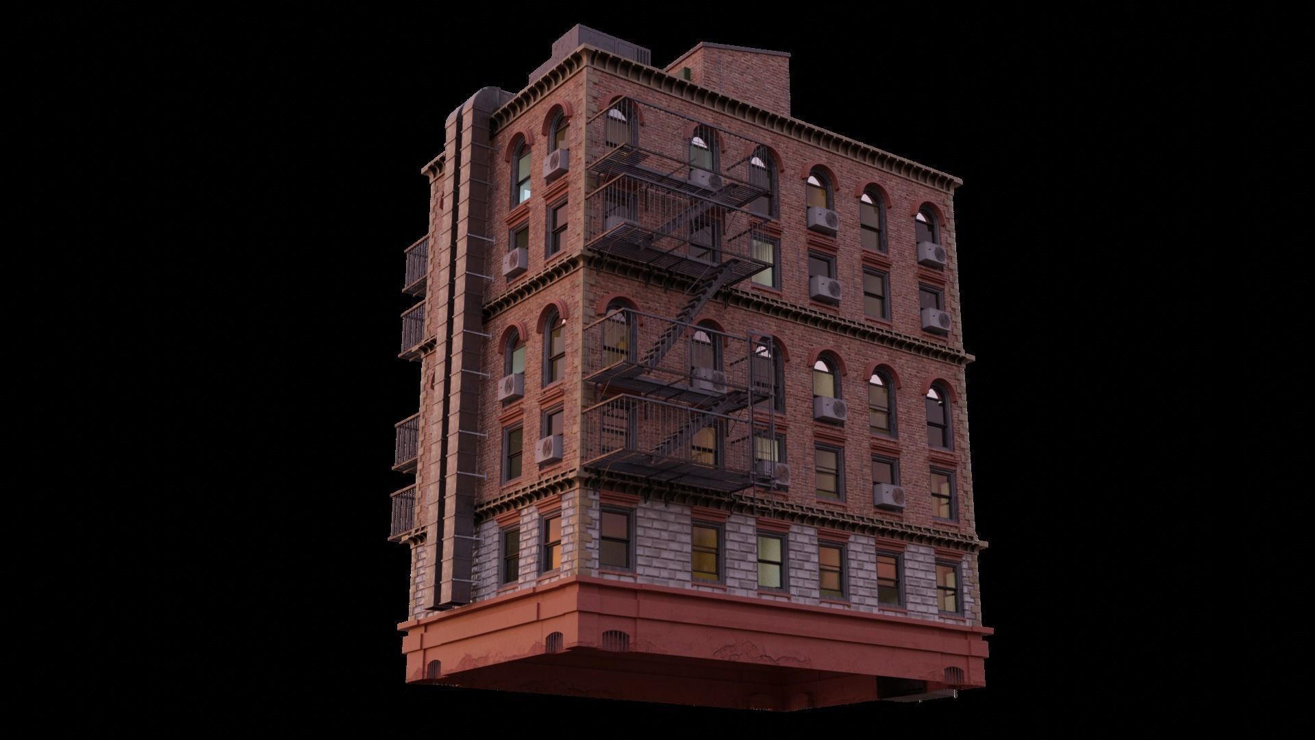 Brooklyn Inspired Building 3D model_8