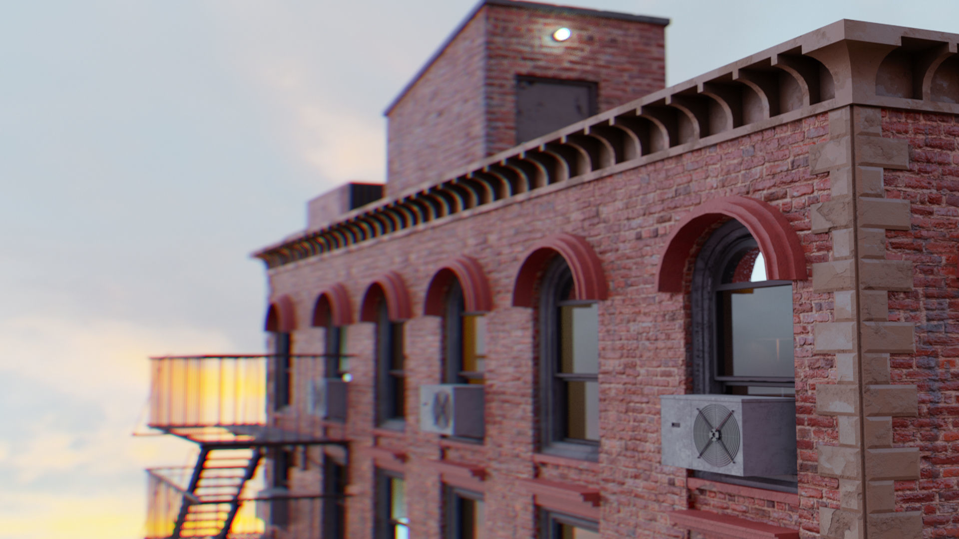 Brooklyn Inspired Building 3D model_4