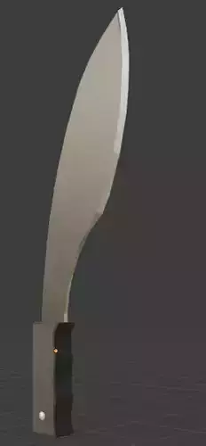 KUK-RI machete with three skins Free low-poly 3D model