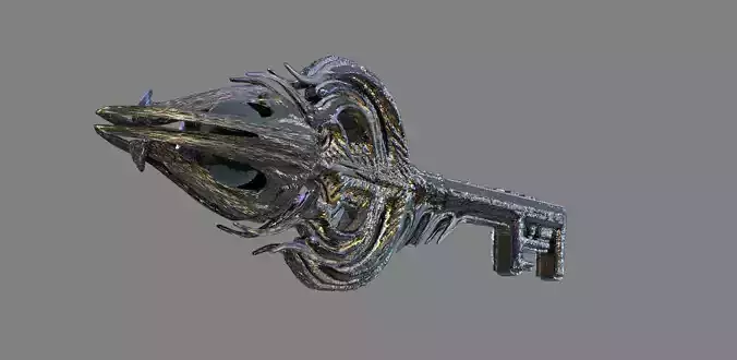 Ornate Globe Key 3D model
