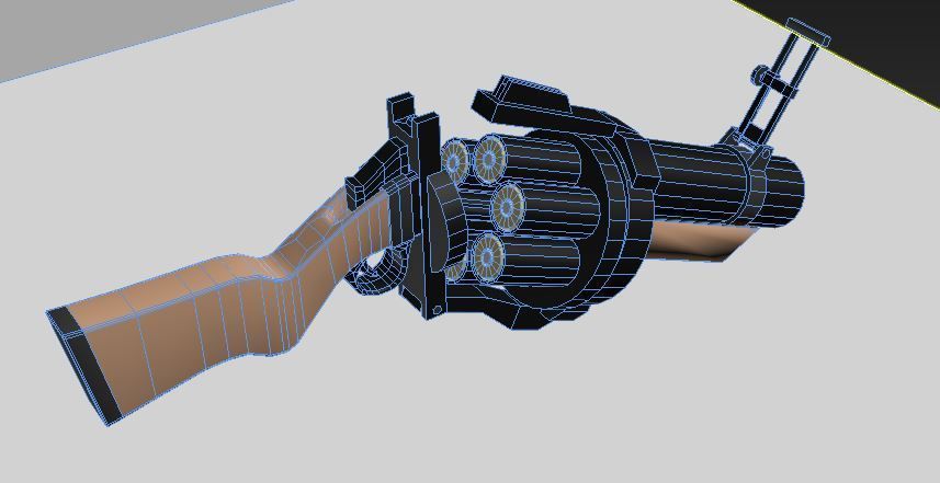Grenade Launcher TF2 Low-poly 3D model_7