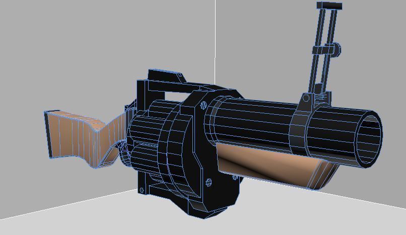 Grenade Launcher TF2 Low-poly 3D model_6