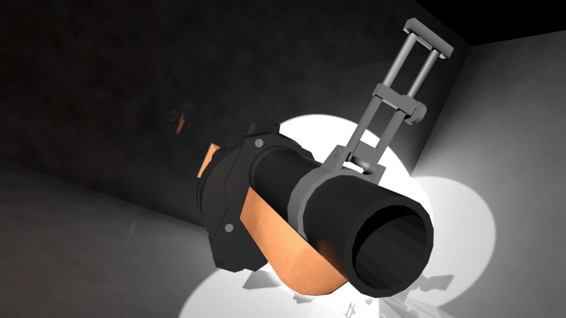 Grenade Launcher TF2 Low-poly 3D model_4