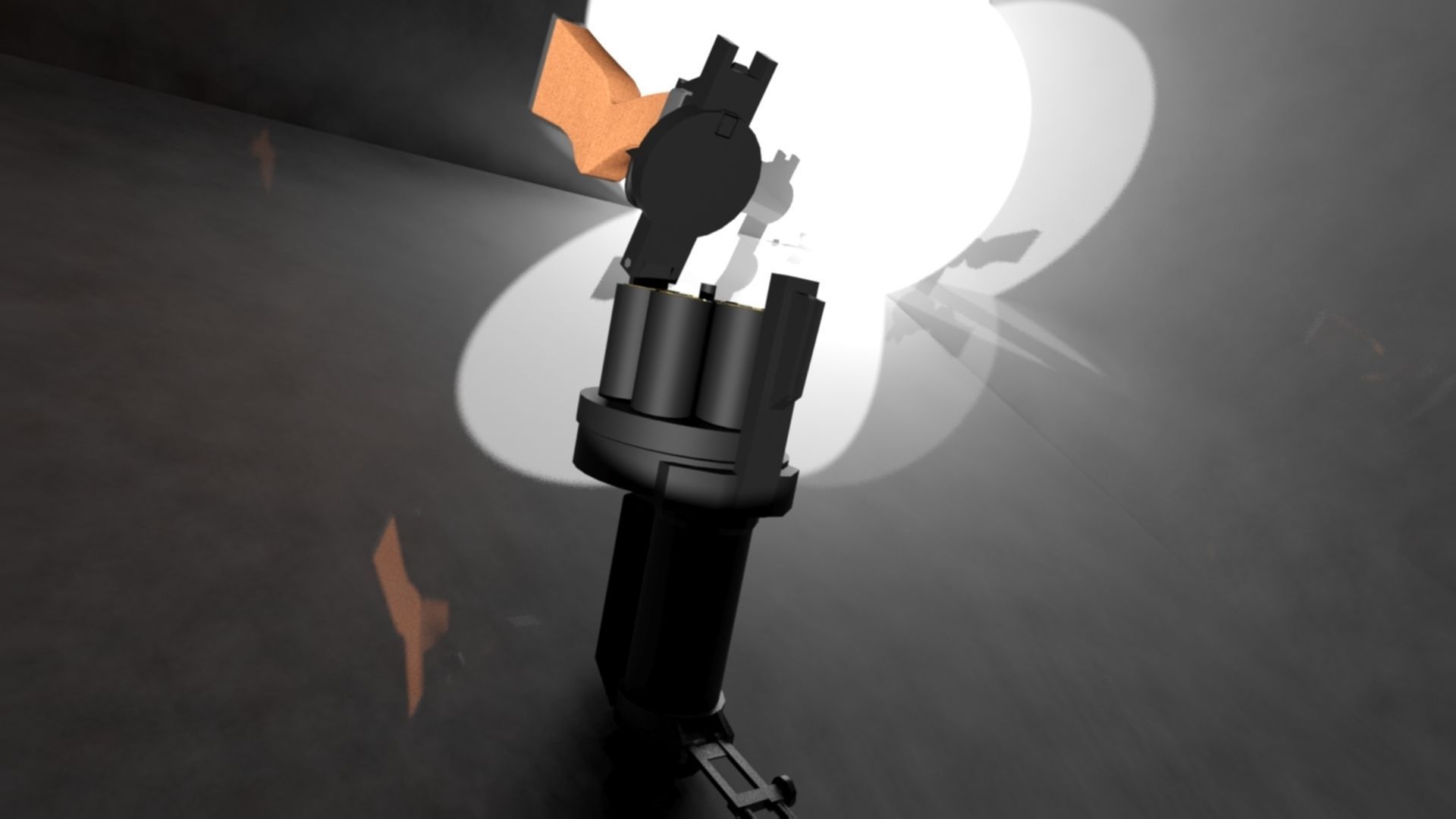 Grenade Launcher TF2 Low-poly 3D model_1