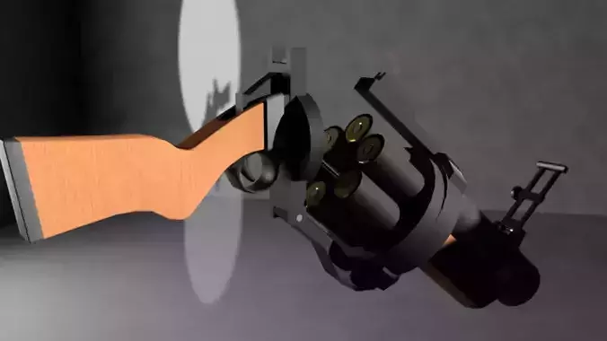 Grenade Launcher TF2 Low-poly 3D model