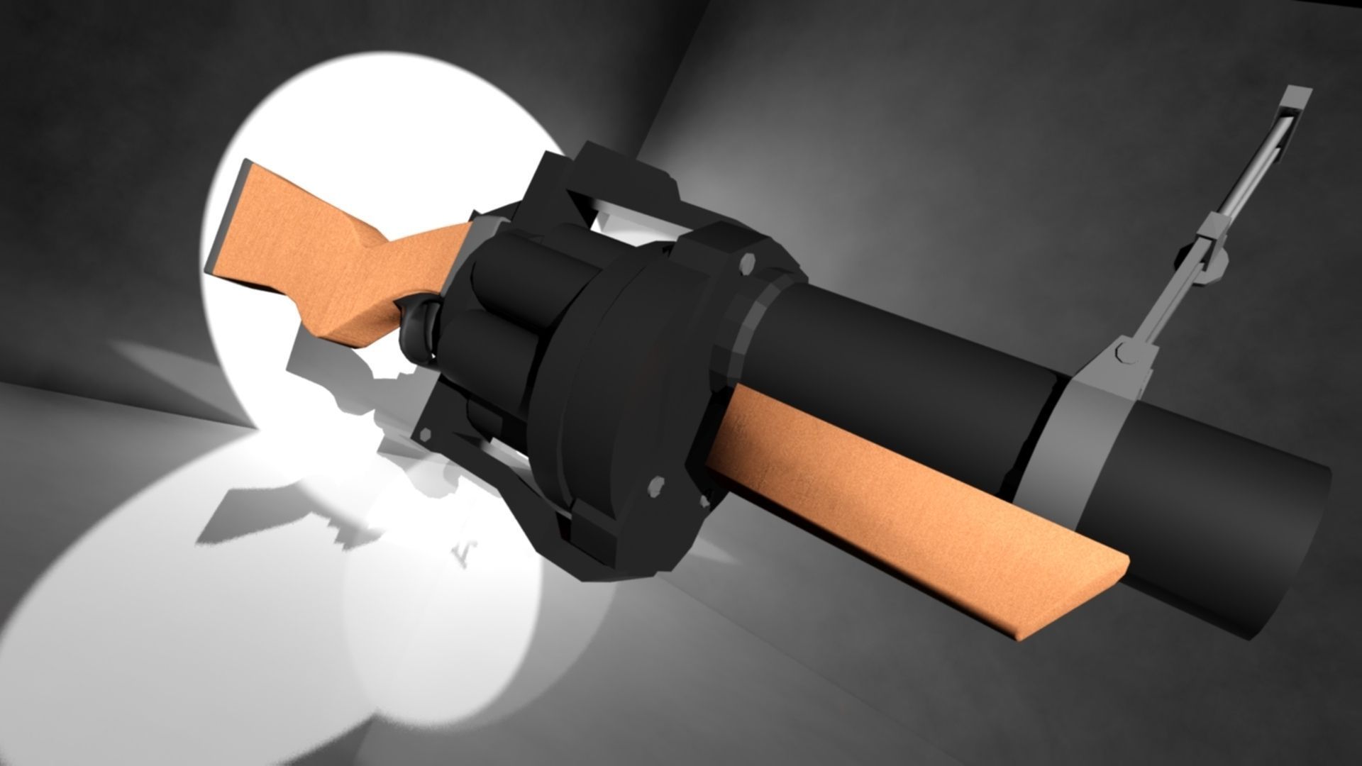 Grenade Launcher TF2 Low-poly 3D model_5