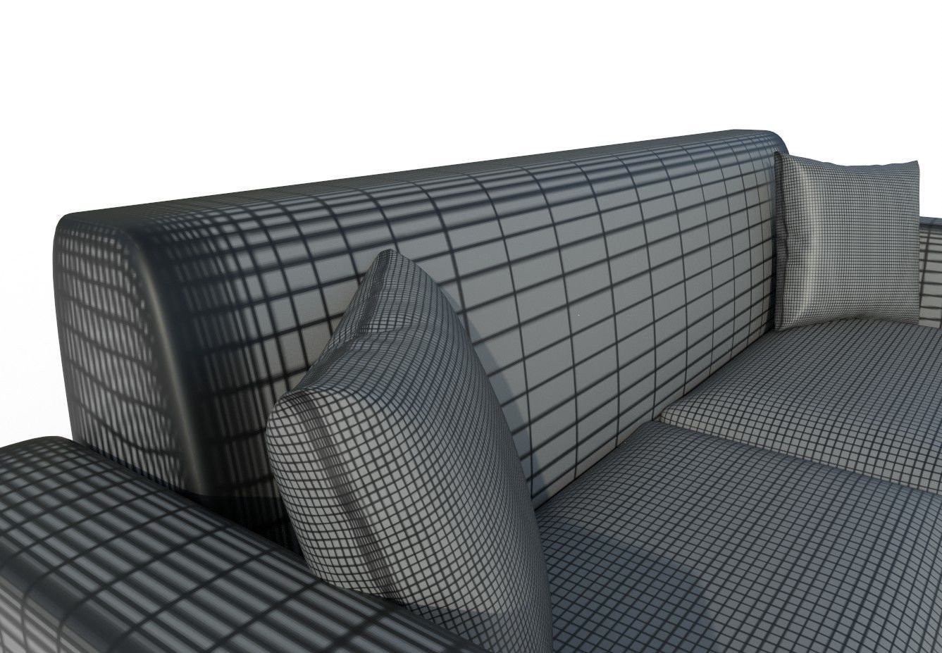 Free High Poly Modern Sofa - NO TEXTURE Free 3D model_2