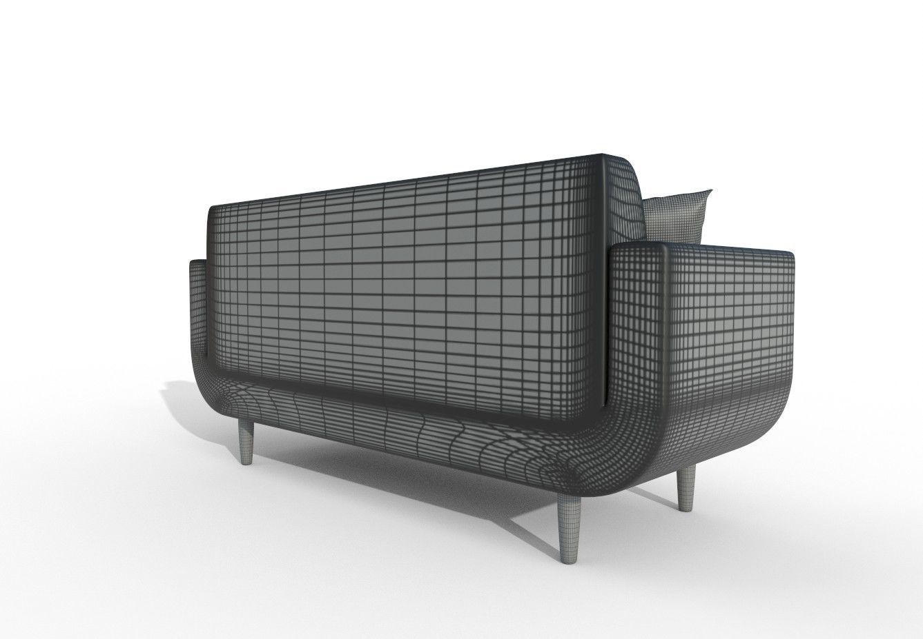 Free High Poly Modern Sofa - NO TEXTURE Free 3D model_1