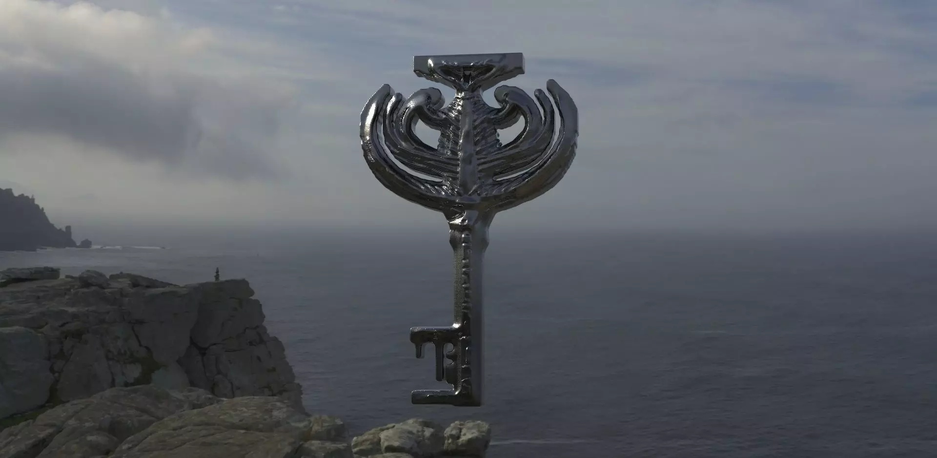 Ancient Key 3D model_0