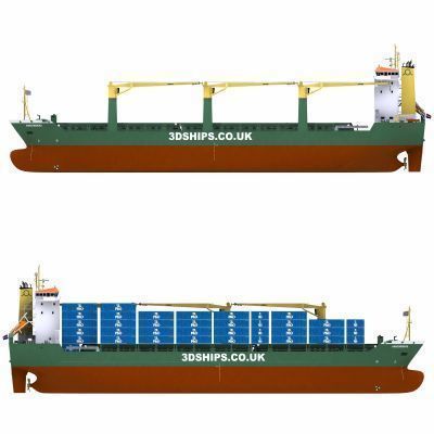 Multi-Purpose Cargo Vessel - 01 - 3D model_2